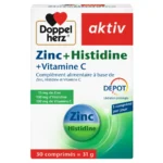 DOPPELHERZ ZINC + HISTIDINE + VITAMINE C 30 COMPRIMES