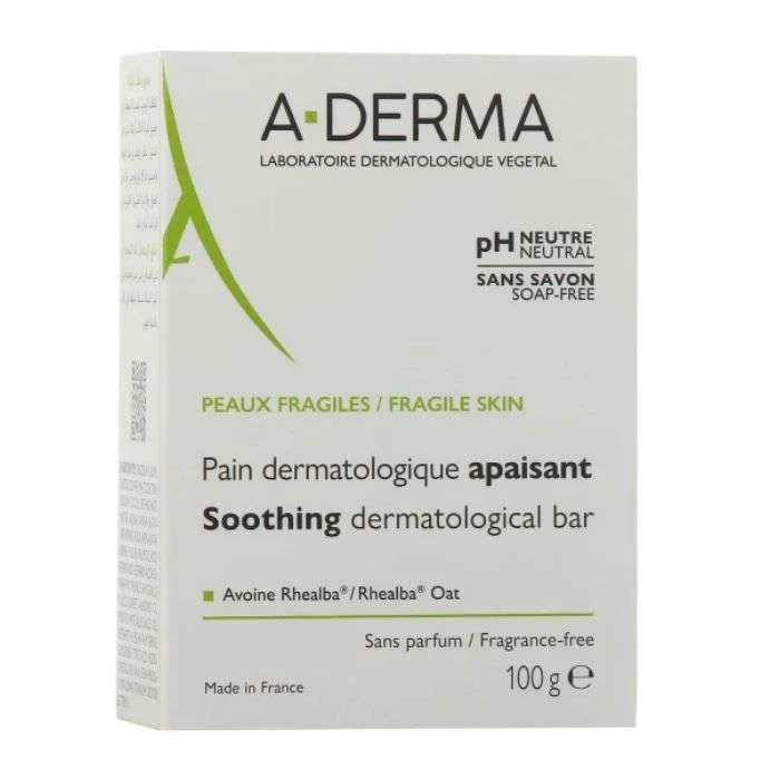 a-derma-aderma-pain-dermatologique-apaisant-lait-davoin-100g-savons-et-pains A-DERMA PAIN DERMATOLOGIQUE APAISANT LAIT D'AVOIN 100G – Image 1