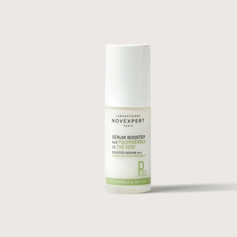 BACKGROUND_BOOSTER_SERUM_WITH_GREEN_TEA_POLYPHENOLS_x800 NOVEXPERT SERUM BOOSTER ANTI TACHE AUX POLYPHENOLS DE THE VERT 30ML – Image 1