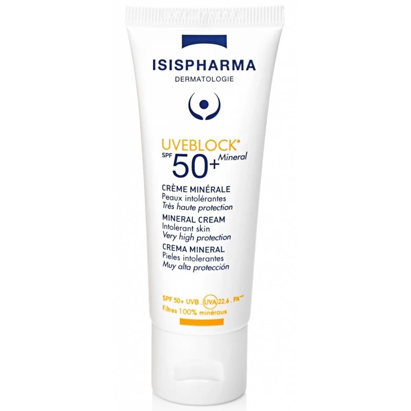isispharma-uveblock-50-creme-minerale-invisible-spf-50-40-ml ISISPHARMA UVEBLOCK 50 Crème Minérale Invisible Spf 50+ 40 ML – Image 1