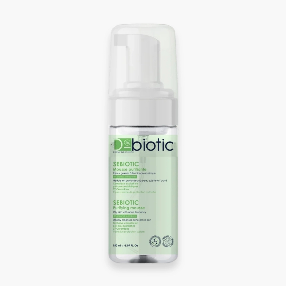 d-biotic-sebiotic-mousse-purifiante-nettoyante-150ml D-BIOTIC – SEBIOTIC MOUSSE PURIFIANTE NETTOYANTE – 150ml – Image 1