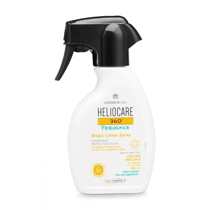 heliocare-360-pediatrics-lotion-atopique-spray-250-ml HELIOCARE – 360° PEDIATRICS LOTION-SPRAY SOLAIRE PEAU ATOPIQUE SPF 50+ – 250ml – Image 1