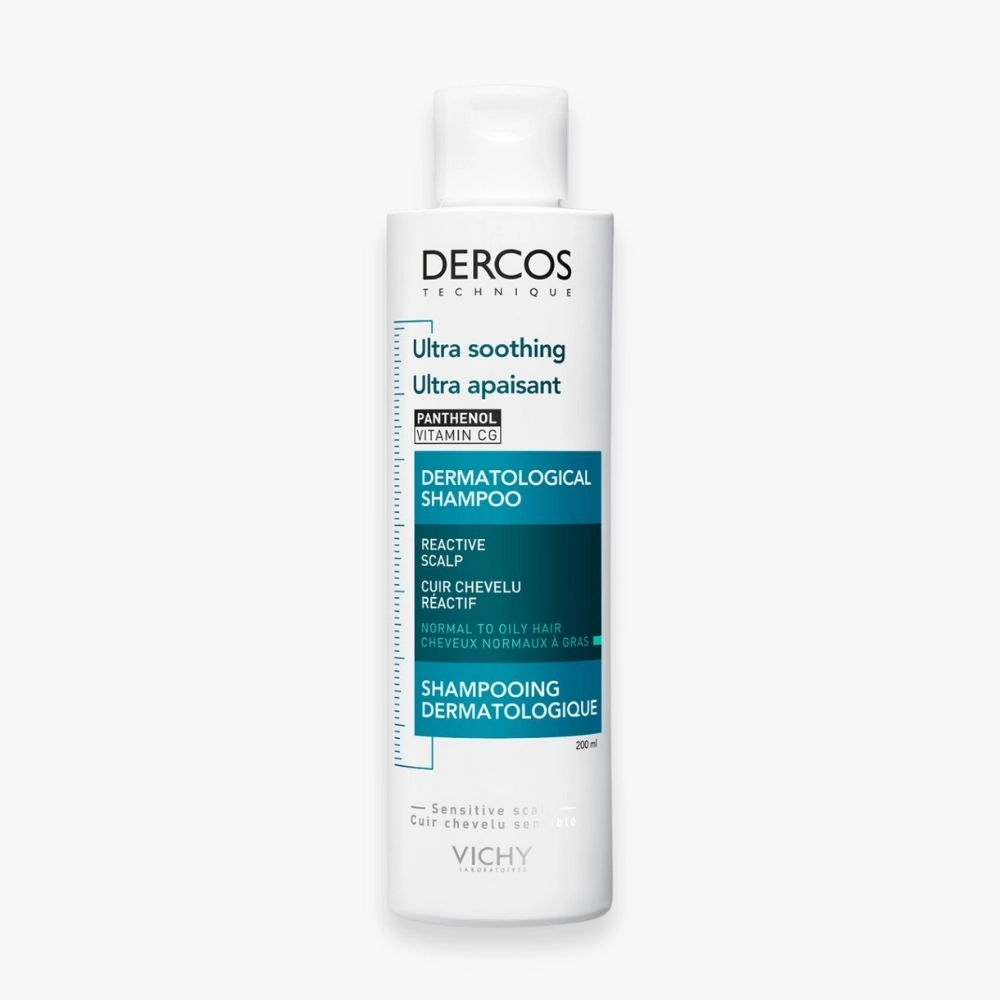 vichy-dercos-ultra-apaisant-shampoing-dermatologique-cheveux-normaux-a-gras-200ml VICHY DERCOS ULTRA APAISANT SHAMPOOING CHEVEUX NORMAUX A GRAS 200ML – Image 1